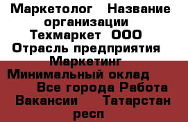 Маркетолог › Название организации ­ Техмаркет, ООО › Отрасль предприятия ­ Маркетинг › Минимальный оклад ­ 20 000 - Все города Работа » Вакансии   . Татарстан респ.